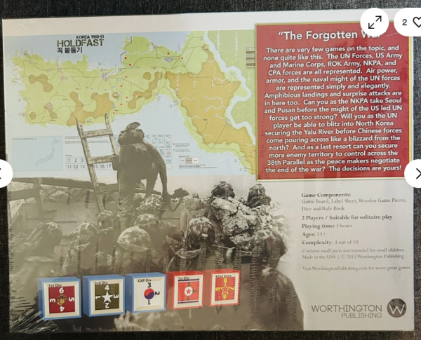 Holdfast Korea 1950-51 Worthington Publishing Board Game Sealed