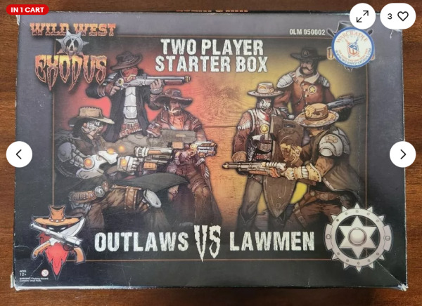 Wild West Exodus 2 Player Starter Set Outlaw vs Lawmen NEW OPEN DAMAGED BOX - Image 2