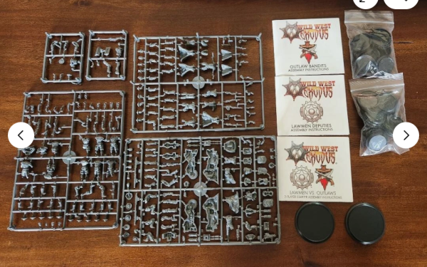Wild West Exodus 2 Player Starter Set Outlaw vs Lawmen NEW OPEN DAMAGED BOX - Image 4