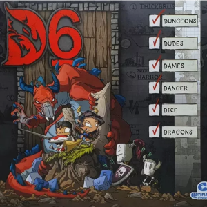 D6: Dungeons, Dudes, Dames, Danger, Dice and Dragons! Board Game NIS
