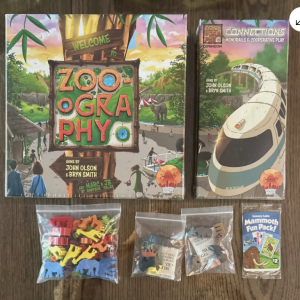 Zoo-ography Board Game Ks With Connections Monorails & Cooperative Play + Extras