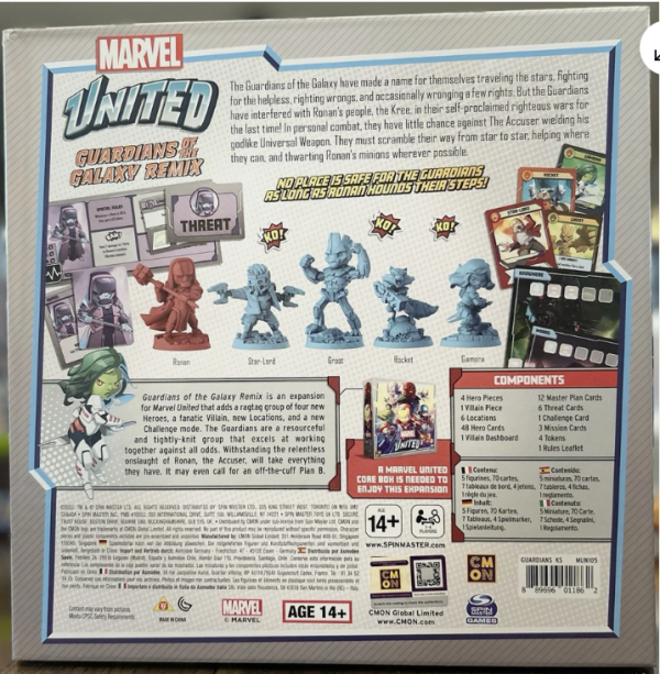 CMON Marvel United Guardians of the Galaxy Remix KS Exclusive Game NIS - Image 2