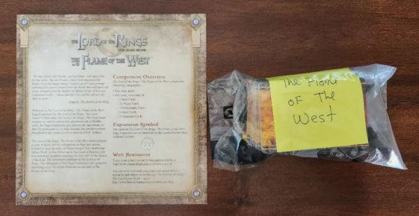 LoTR LCG The Flame of The West Expansion Lord of The Rings Cards w/ Instructions