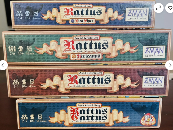Lot of 4 Games And Expansions Rattus,  Rattus Cartus, Africanus, Pied Piper - Image 2