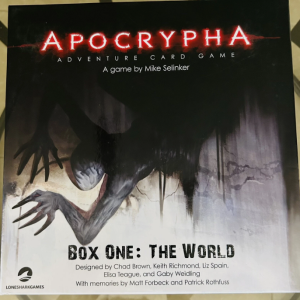 Apocrypha Adventure Card Game Box One: The World Lone Shark Games Unpunched