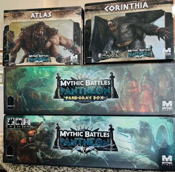 Mythic Battles Pantheon Core Box + Pandora's Box + Atlas + Corinthia (See Dscrp)
