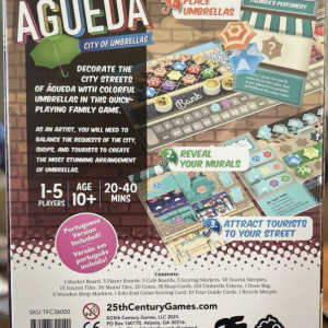 Águeda City of Umbrellas Board Game Unpunched ( Portuguese Version Included)